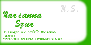 marianna szur business card